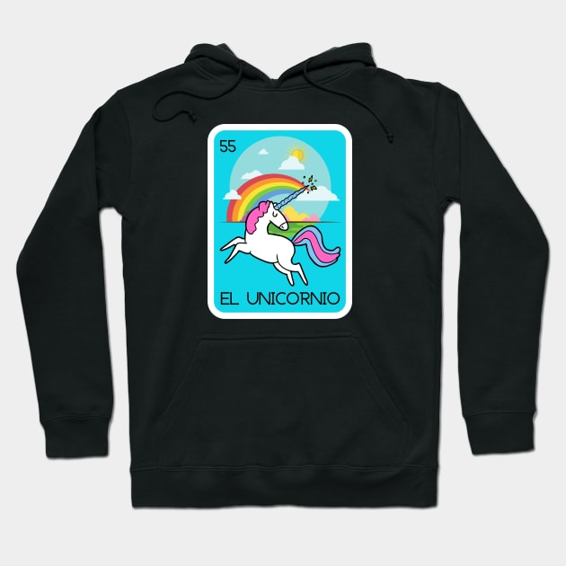 El Unicornio loteria Hoodie by BBbtq